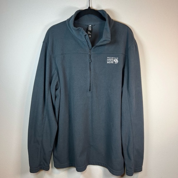 Mountain Hardwear Men's Microchill 2.0 1/2 Zip Fleece Sweatshirt Blue Outdoor XL - Picture 1 of 13